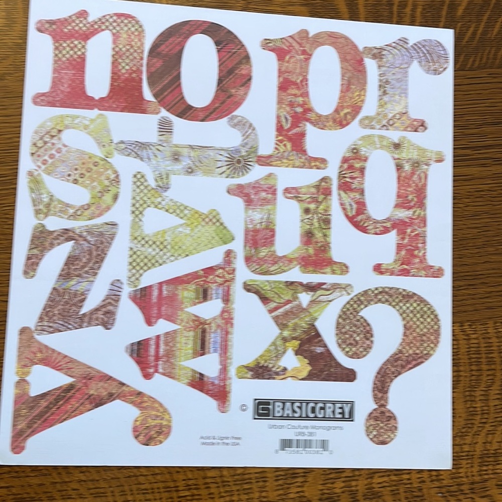 Scrapbooking Cardstock alphabet letters 10 full sheets NEW! + 7 partial - Picture 8 of 16